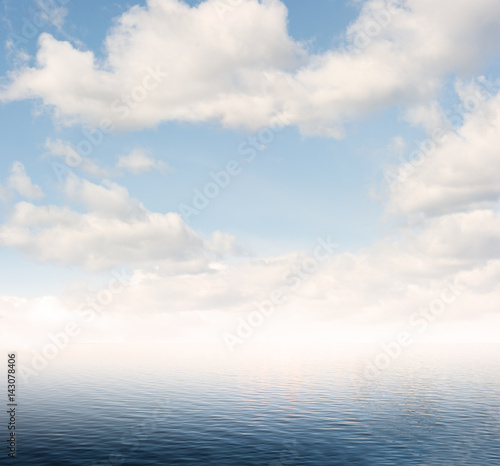 sea and blue sky background