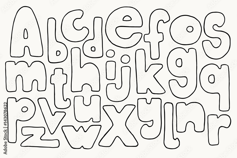 Hand drawn letters