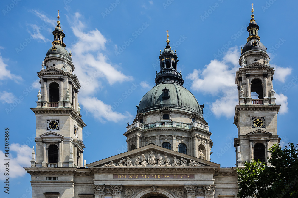 Roman Catholic St. Stephen's Basilica (1905). Budapest, Hungary.