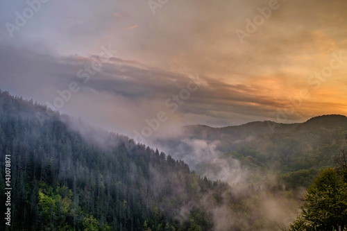 Sunset in Rhodope Mountains