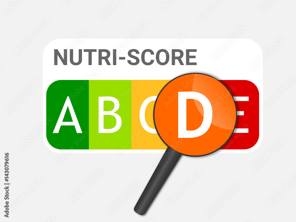 loupe nutri-score - nutriscore - indice D loupe nutri-score - nutriscore - indice D
