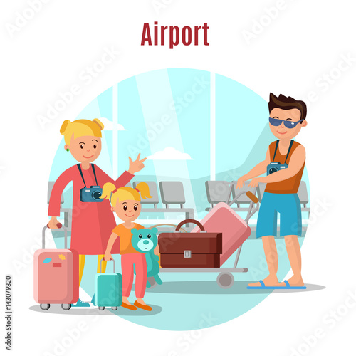 People In Airport Concept