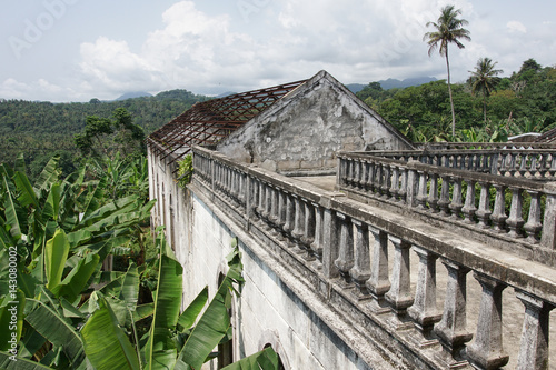 Εκτύπωση καμβά Ruine des Krankenhauses der Plantage Roca Agua Ize, Sao Tome, Afrika