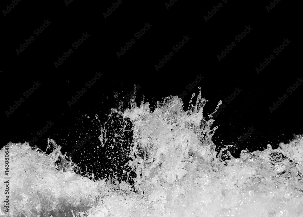 blue water splash set isolated on black background blue water splash set isolated on black background
