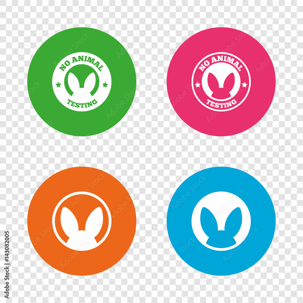 No animals testing icons. Non-human experiments. No animals testing icons. Non-human experiments.