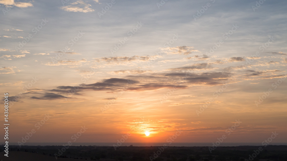 Sunrise orange nature sunset in the morning