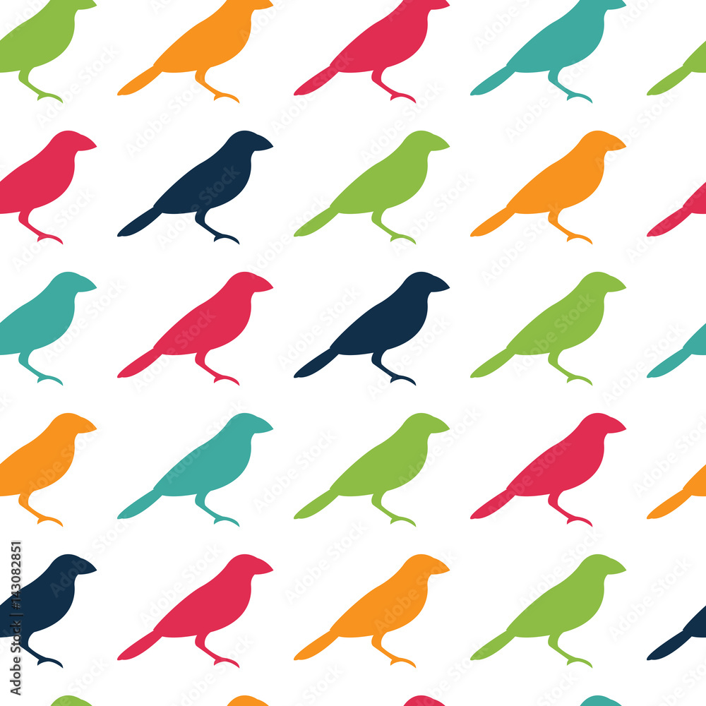 Obraz premium Vector seamless pattern texture with birds