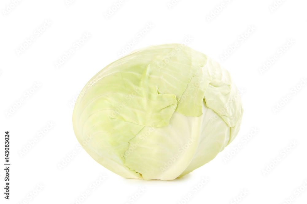 Ripe cabbage isolated on a white background Ripe cabbage isolated on a white background