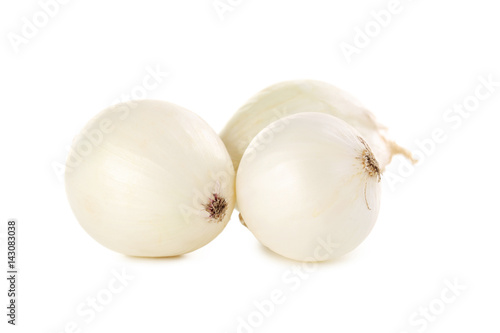 Fresh white onion isolated on a white