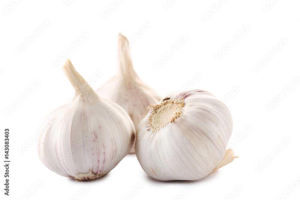Garlic isolated on a white background Garlic isolated on a white background