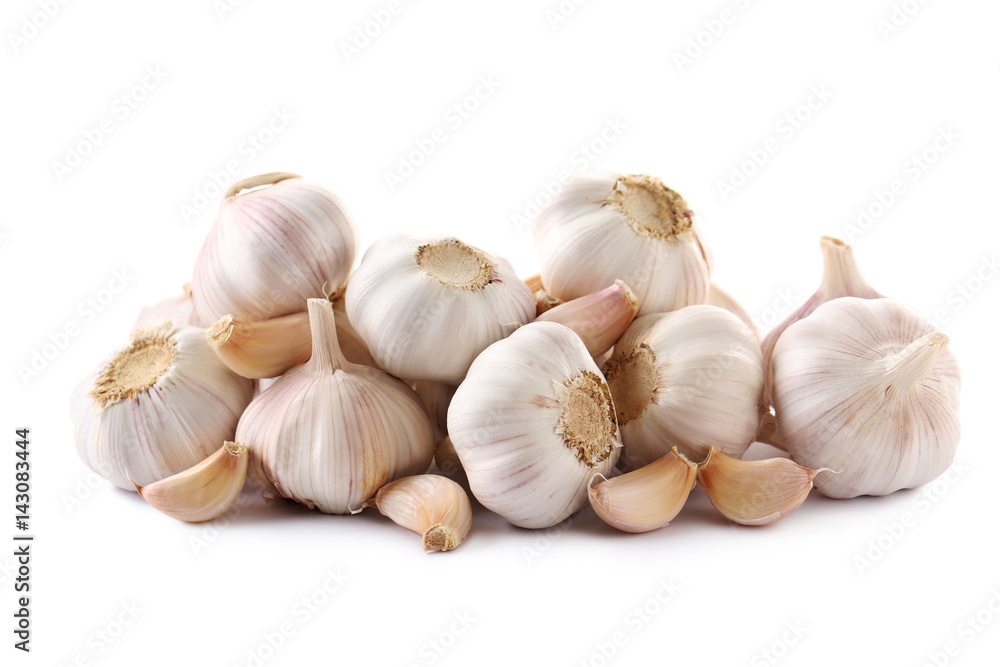 Garlic isolated on a white background Garlic isolated on a white background