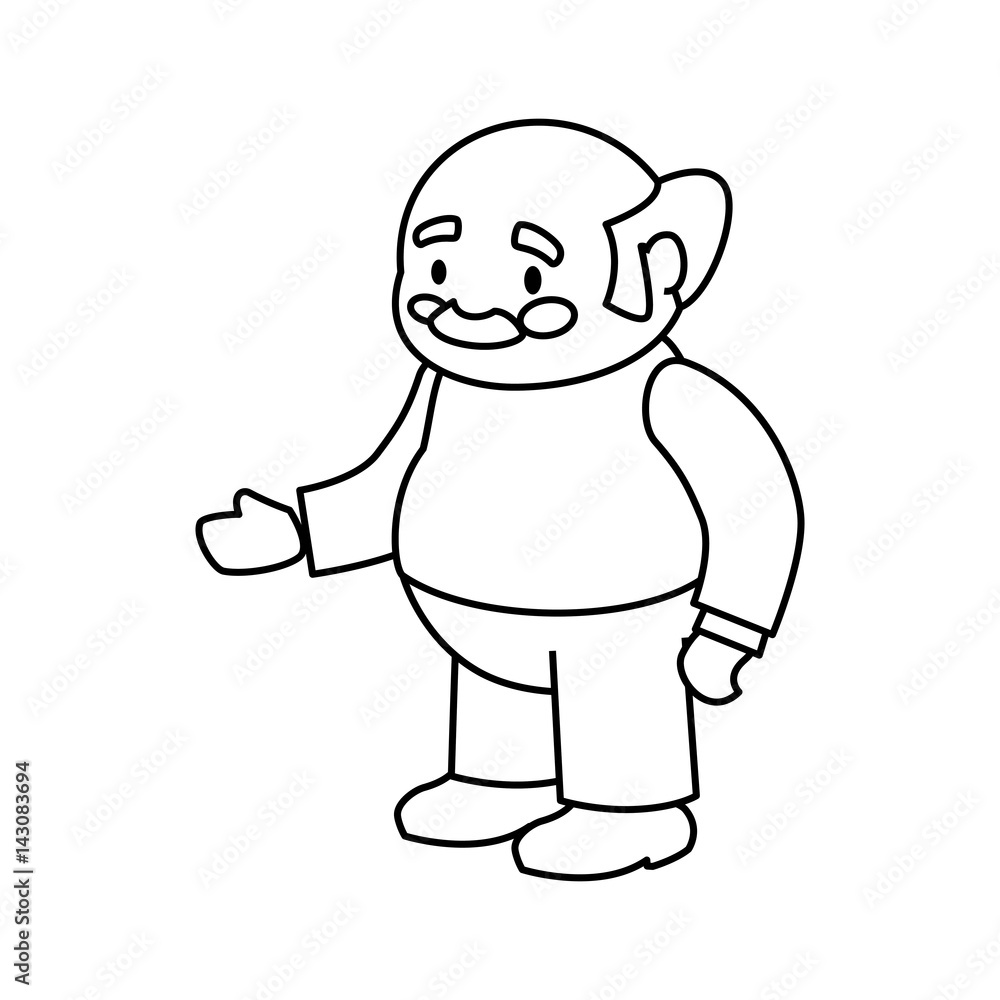Grandfather adult elder cartoon icon vector illustration graphic design Grandfather adult elder cartoon icon vector illustration graphic design
