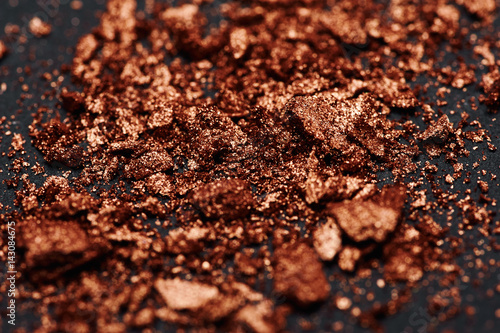 Macro Photo of shiny Brown Powder crumbled Pieces