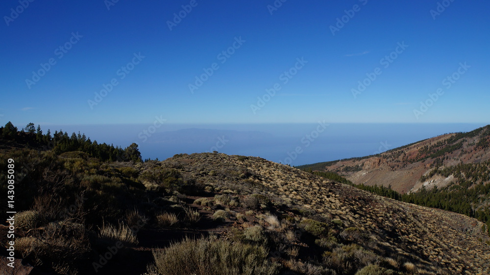 Neblige Sicht bis zur Insel La Gomera