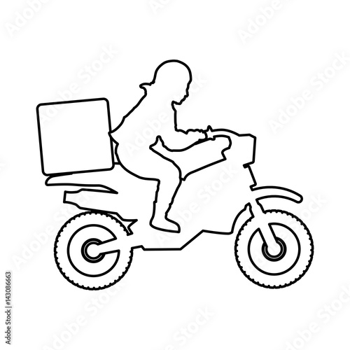 Enduro motorcycle silhouette icon vector illustration graphic design