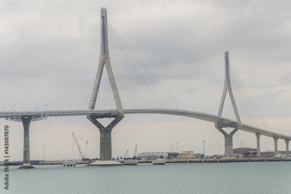 Obraz premium Cadiz new bridge view, called Pepa or the 1812 Constitution, Andalucia, Spain