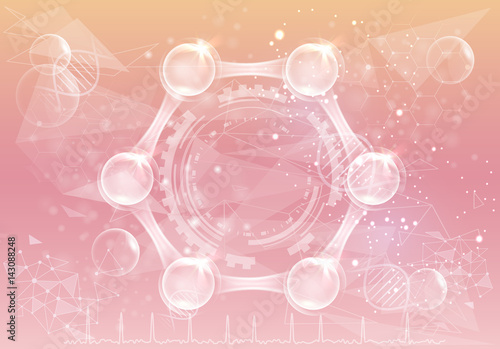 Vector infographics scientific development background. Medical research chart