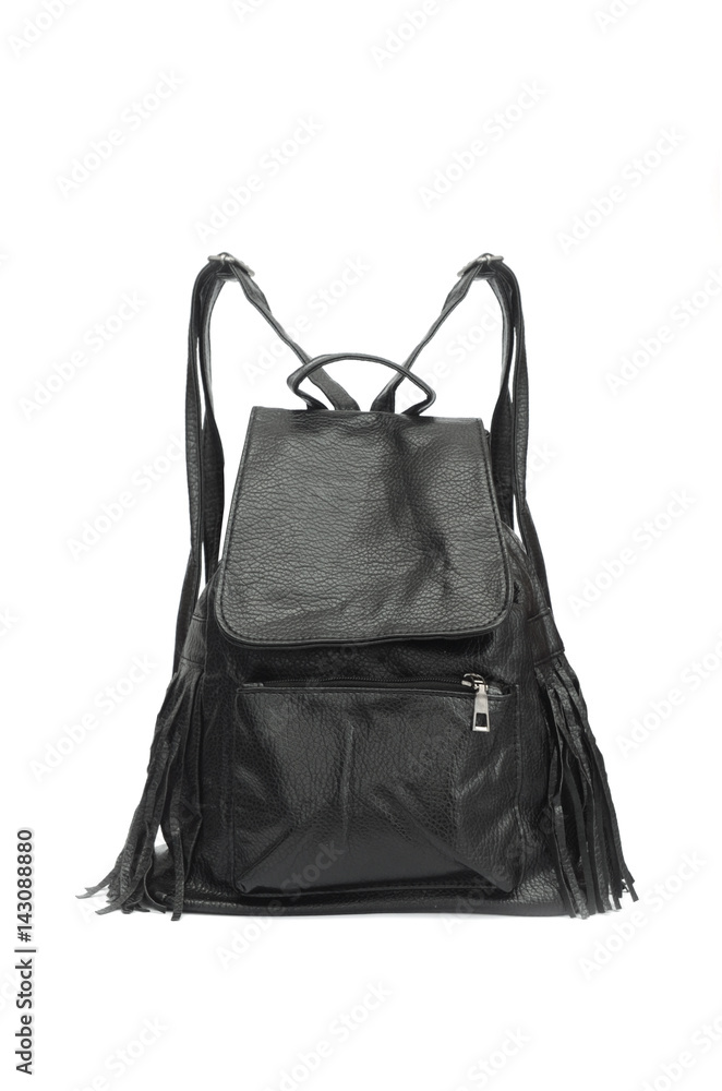 Naklejka premium women's leather backpack isolated