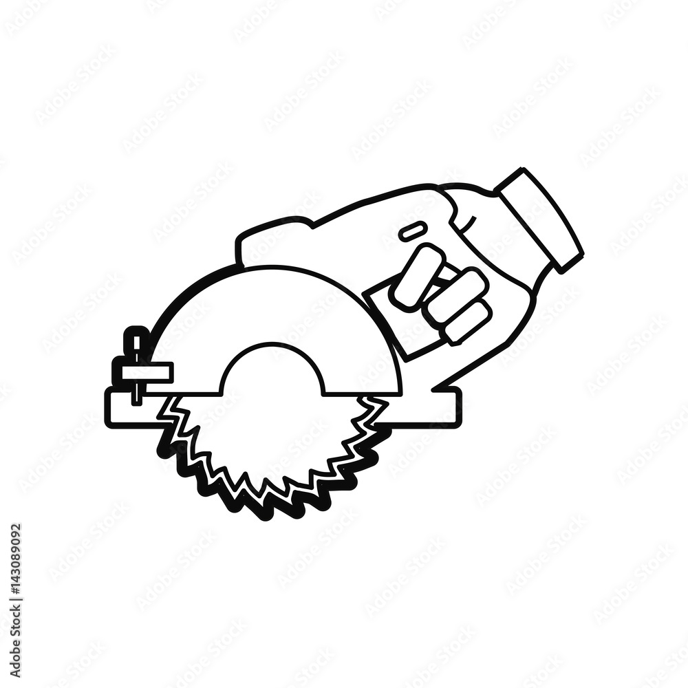 hand circular saw carpentry tool vector icon illustration hand circular saw carpentry tool vector icon illustration