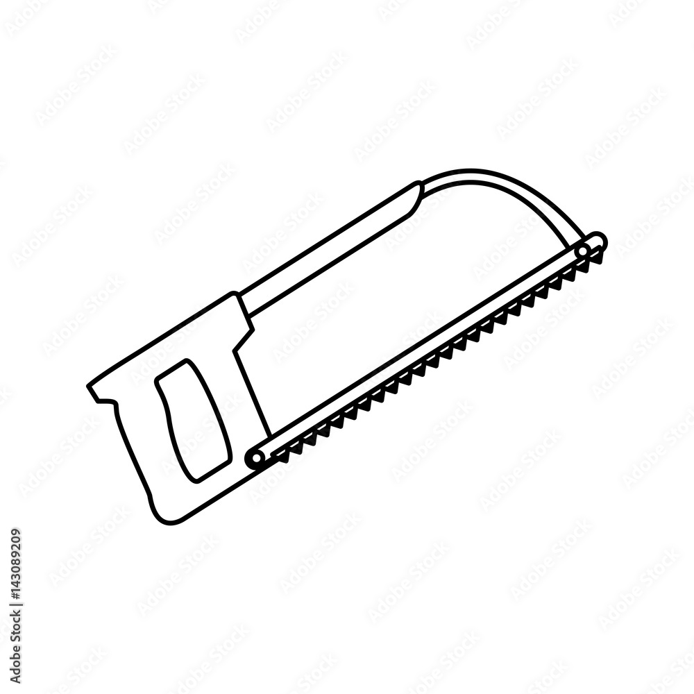 coping saw carpentry tool vector icon illustration graphic design coping saw carpentry tool vector icon illustration graphic design