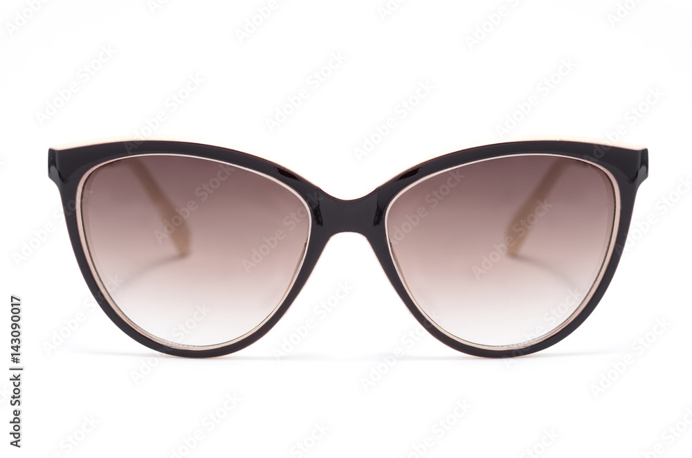 women's sunglasses with brown glass isolated on white women's sunglasses with brown glass isolated on white
