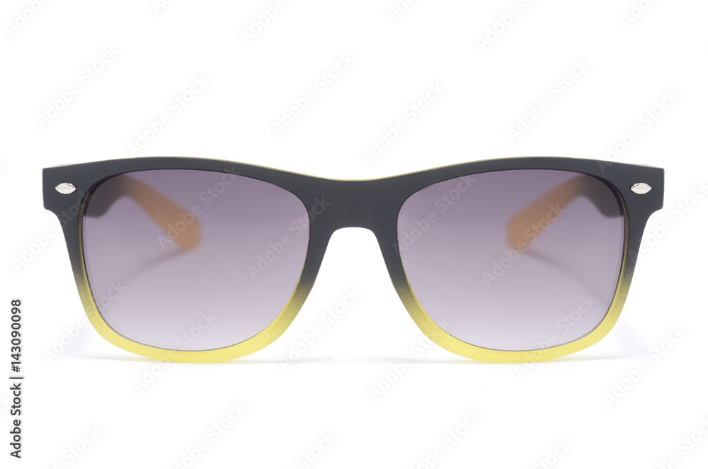 sunglasses in thick gradient plastic frame isolated on white sunglasses in thick gradient plastic frame isolated on white