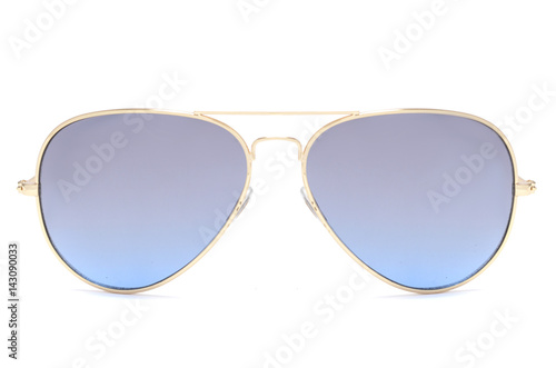 Sunglasses in an iron frame with gradient glass isolated on white