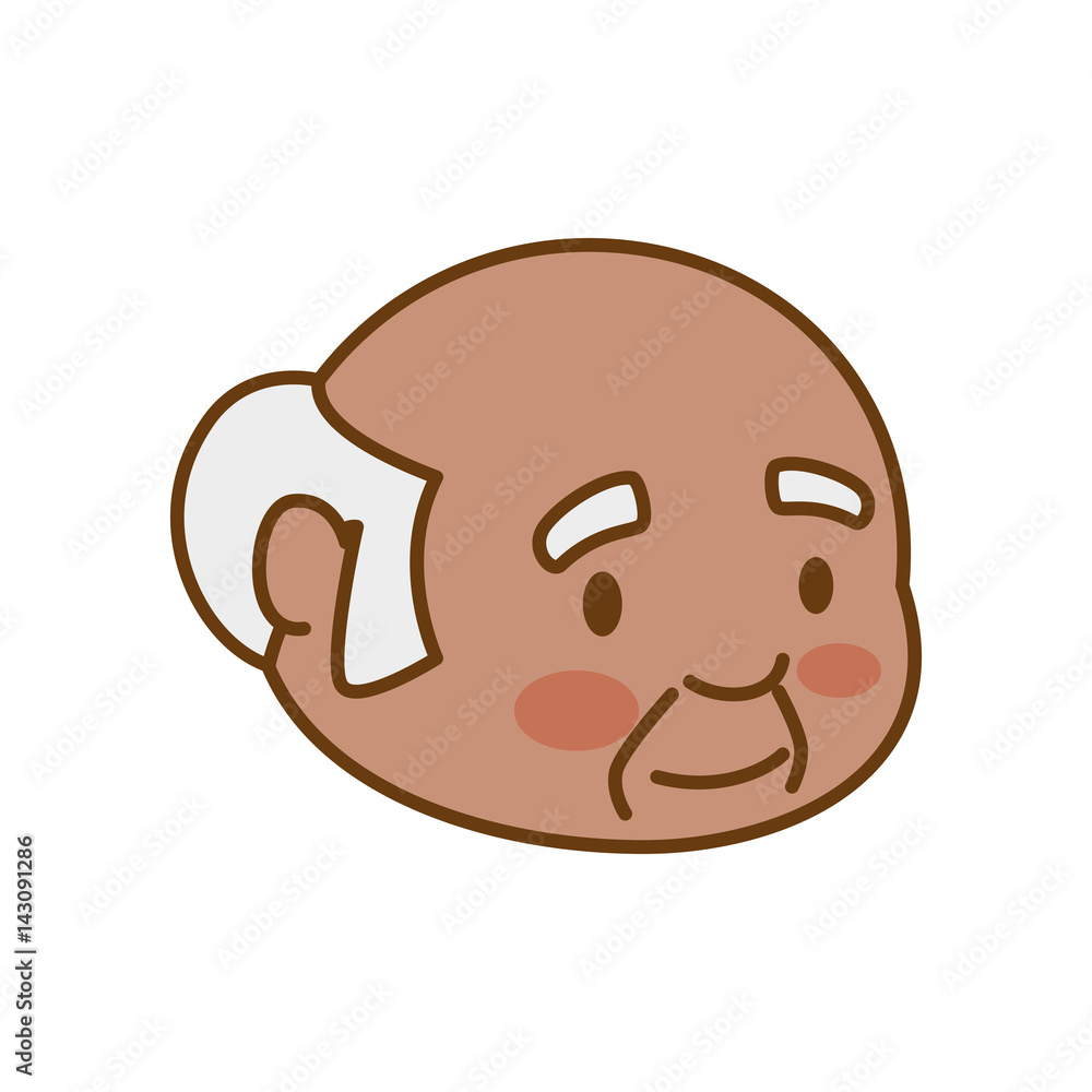 adult male avatar elder head vector icon illustration adult male avatar elder head vector icon illustration