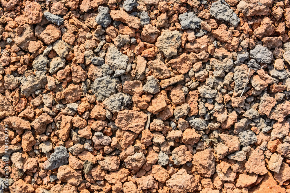 Crushed red stones with slate aggregate Crushed red stones with slate aggregate