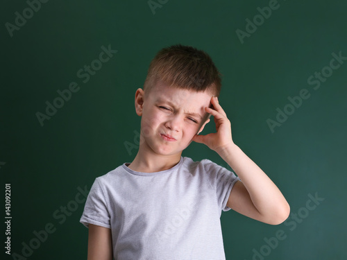 Little boy suffering from h...