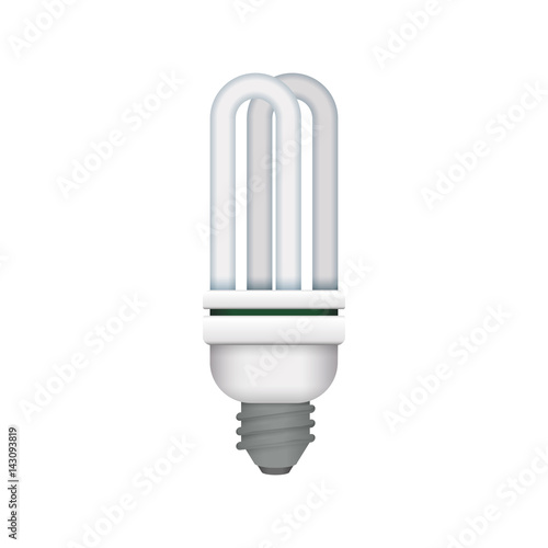 light bulb electric fluorescent vector icon illustration graphic design