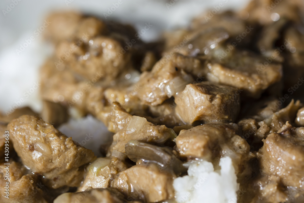Soya-bean stew with rice in detail. Soya-bean stew with rice in detail.