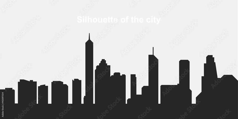 The silhouette city. Flat vector illustration EPS10