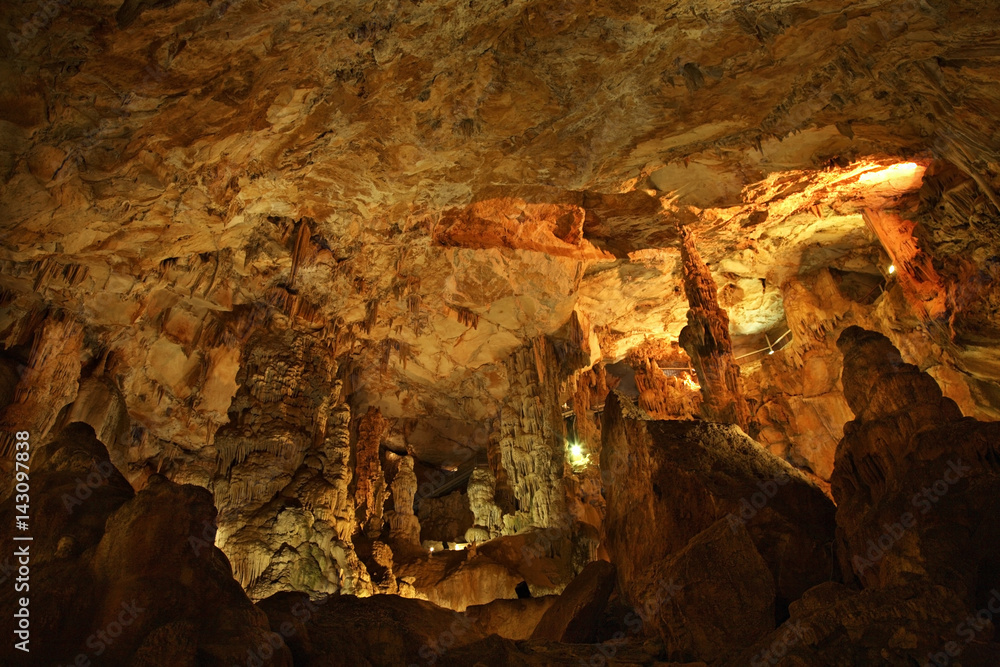 Ispinigoli grotto in Supramonte massif near Dorgali. Sardinia island. Italy