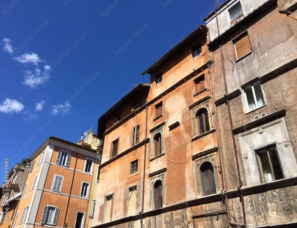 Case ocra del quartiere ebraico, Roma, Italia