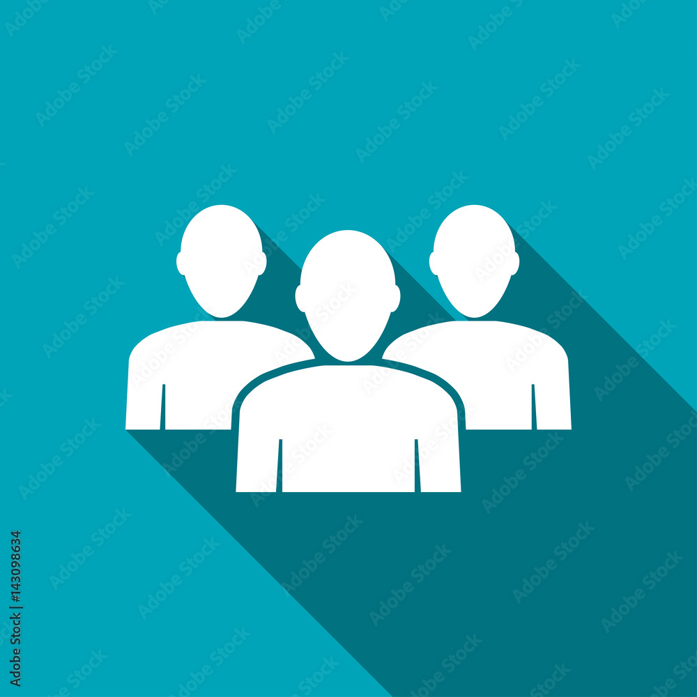 Team flat icon. People group vector illustration Team flat icon. People group vector illustration