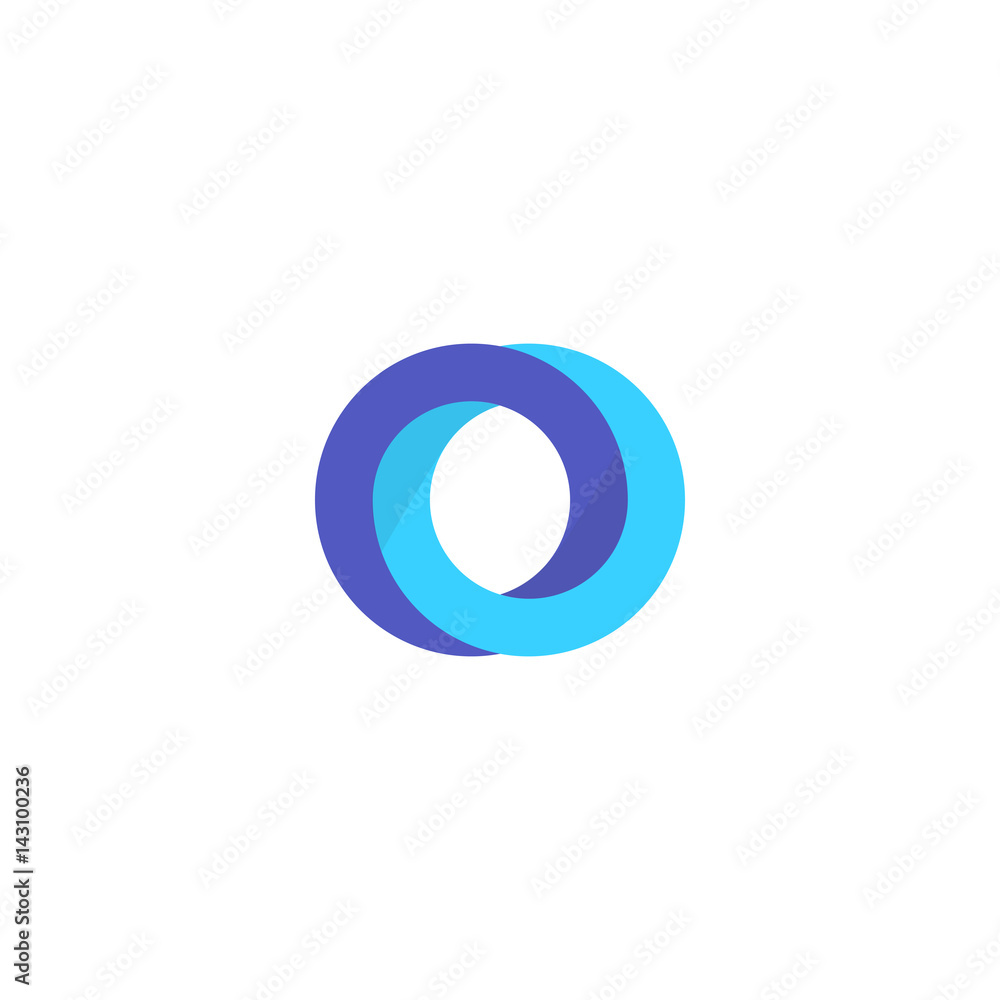Impossible circle vector logo in flat style. Impossible circle vector logo in flat style.