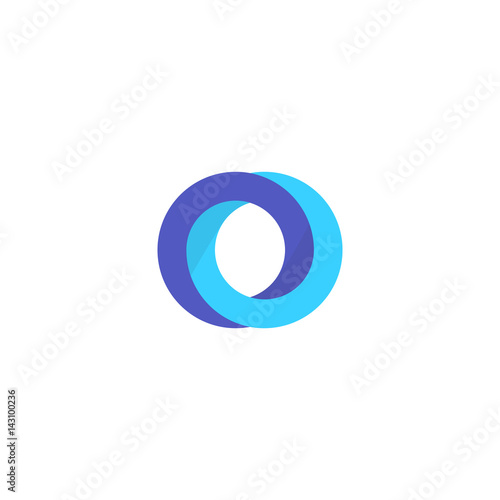 Impossible circle vector logo in flat style.