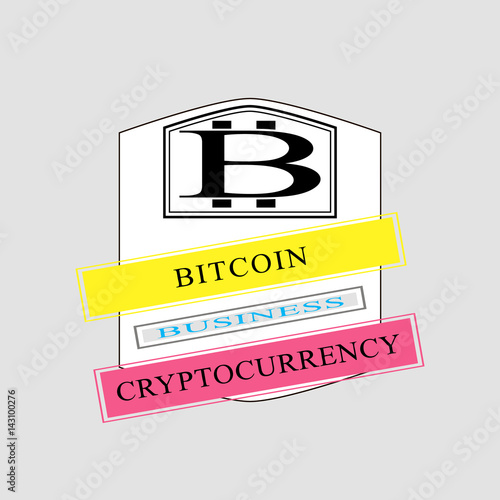 The bitcoin emblem template
