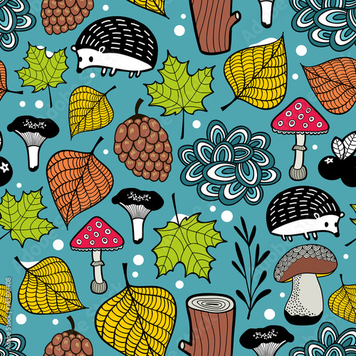 Seamless pattern of winter coming.