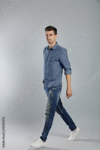 Handsome stylish young man ...
