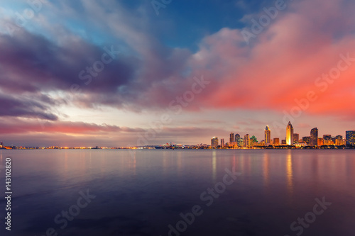 Downtown San Diego at night