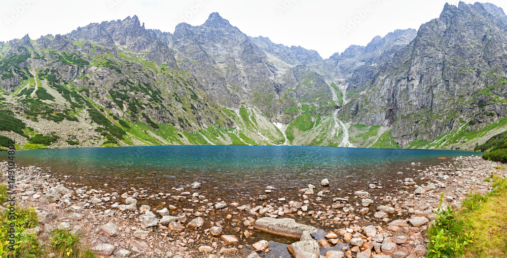 Czarny Staw pod Rysami lake, Tatra Mountains, Poland - obrazy, fototapety, plakaty 
