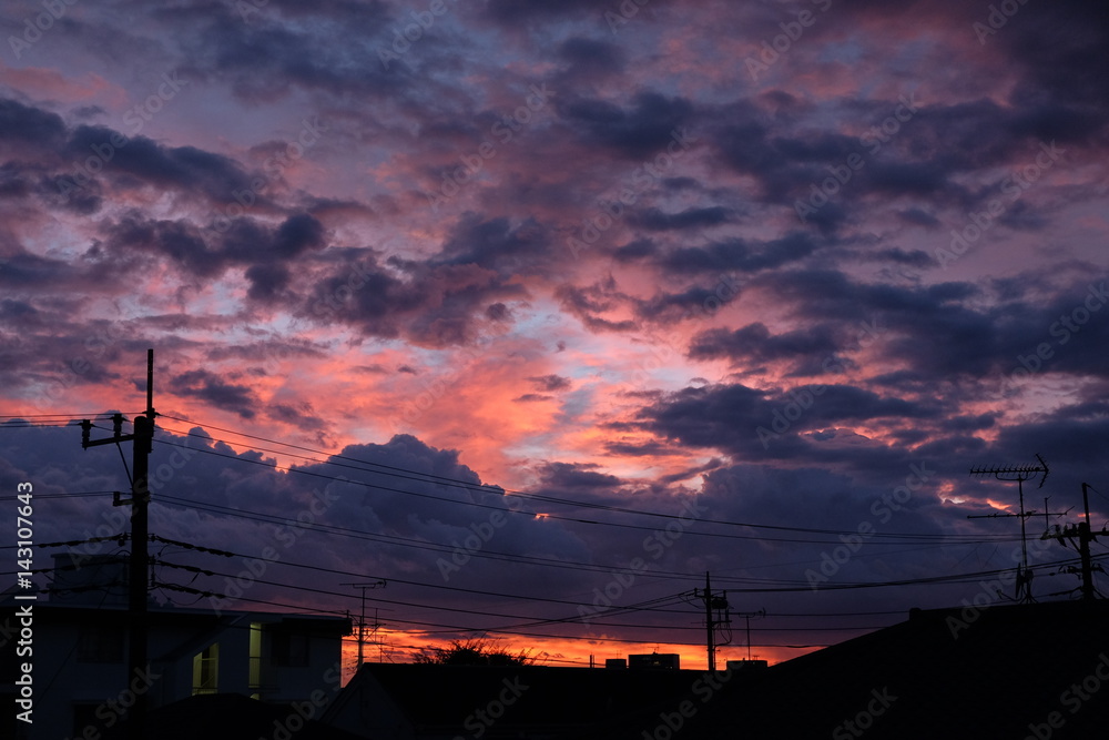 夕暮れ 空 雲 夕暮れ 空 雲