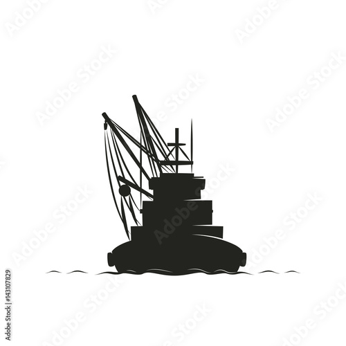 Fishing Boat. Fishing Boat Returning to the Harbor.