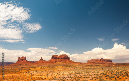 Beautiful open desert landscape in Monument Valley Arizona