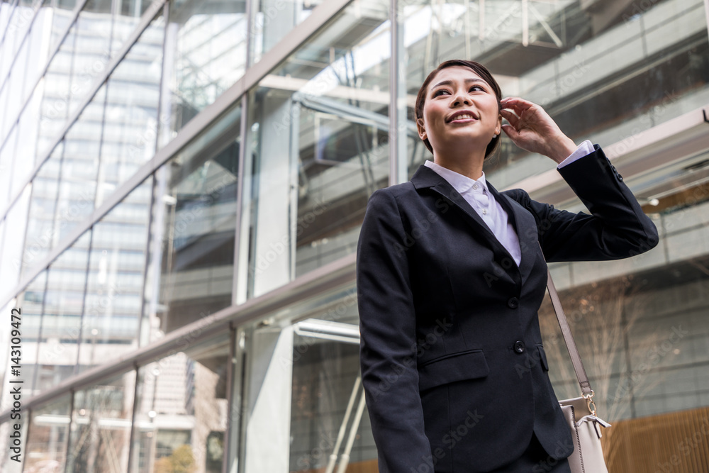 business woman in downtown