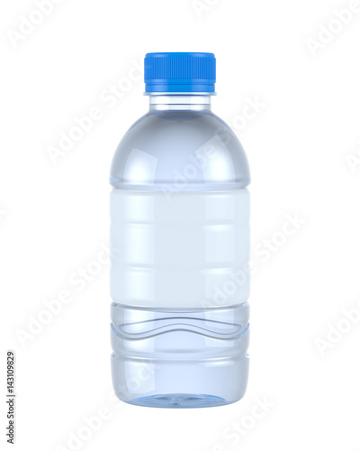 water bottle isolated on white background, 3D rendering