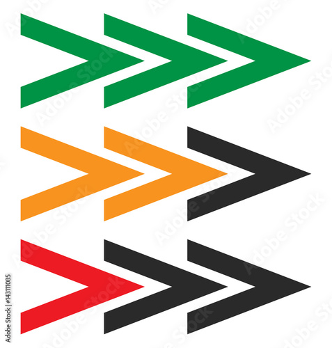 Arrowhead, pointer set. Arrow shapes, arrow elements. Flat arrow icons.