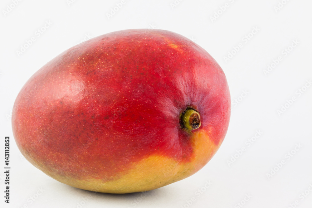 Mango (Mangifera indica) on white background Mango (Mangifera indica) on white background